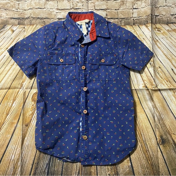 Matilda Jane Cherry On Top Short Sleeve Button Up Shirt - Picture 1 of 4